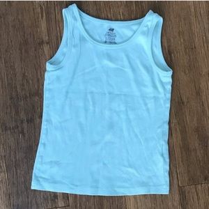 NWOT Girls Basics Light Blue Cotton Tank Top
